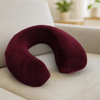 Подушка для подорожей MirSon №8721 Velvet Line 28-0002 Excalibur Піна Memory Антиалергенна 30x37х10 см (2200006348061)