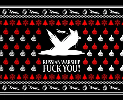 Килимок для мишки Новий рік (russian warship fuck you) розмір: 180x220