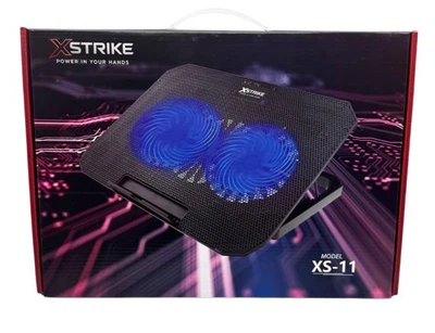 Охлаждающая подставка для ноутбука с 2 встроенными кулерами USB Xstrike XS-11 9-17 дюймов Черная