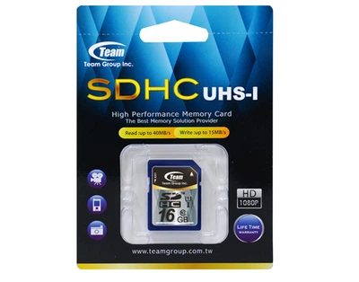 Карта памяти SDHC 16GB UHS-1 Class 10 Team (TSDHC16GUHS01)