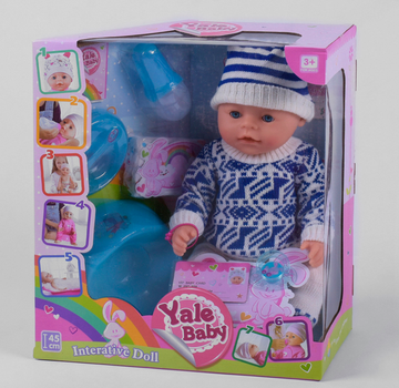 Пупс детский интерактивный Yale Baby BL 013 D с аксессуарами