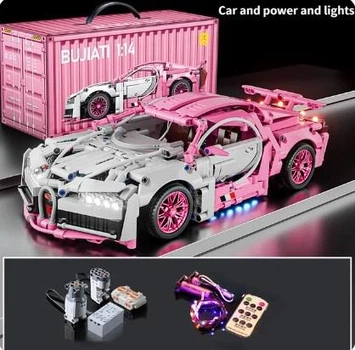 Конструктор Bugatti — спортивний суперкар на радіокеруванні з підсвіткою, 1310 деталей