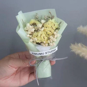 Міні-букет із сухоцвітів Гіпсофіла А4 FlowerS декор для дому, авто, офісу (R051608)