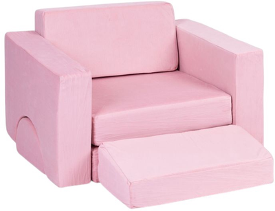 Модульне крісло EcoToys для дітей DIY 8 м'яких подушок Рожеве (5905817003679)