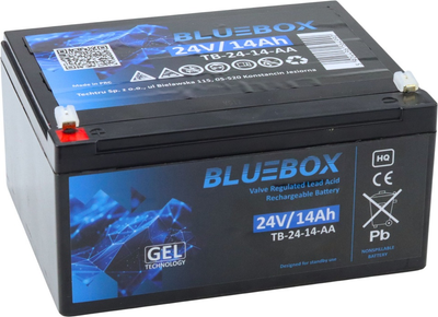 Гелевий акумулятор LEAN Toys VRLA AGM для автомобіля 24 V 14 Ah 27432 (5904496564990)