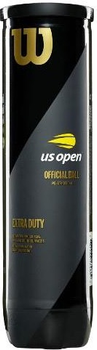 Набір тенісних м'ячів Wilson US Open WRT116200 4 шт Жовтий (8877681746822)