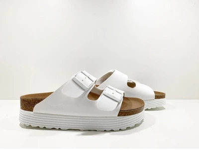Женские шлепанцы BIRKENSTOCK PAPILLIO ARIZONA GROOVED VEGAN1018581 narrow 39 белые
