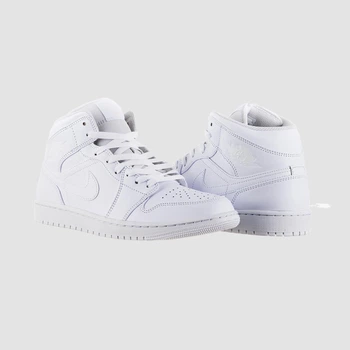 Кроссовки мужские Jordan 1 Mid 44.5 Білий 554724-136