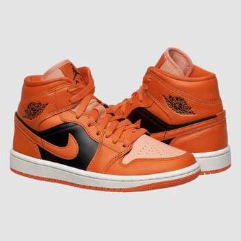 Кроссовки женские Jordan 1 Mid Orange Black 42.5 Оранжевый DM3381-600