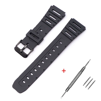 Ремінець для Casio F91W 18mm Black BK + шпилькознімач з шпильками