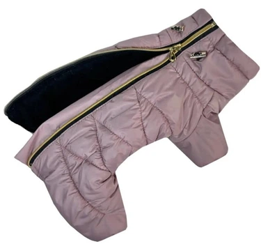 Зимний комбинезон для собак на молнии Dogs Bomba Comfort пудра R-65 9р