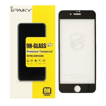 Защитное стекло для iPhone 8 Plus 9H-Glass Premium Tempered полноекранное с рамкой черное black