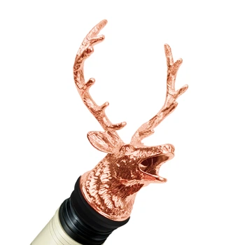 Гейзер Total Barware Deer пробка-дозатор пробка-носик для бутылок в форме Оленя Медный (41323-PO-d-c)