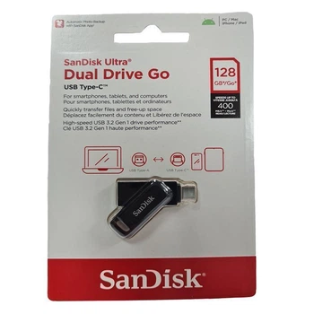 Флеш память128Gb SanDisk Ultra Dual Drive Go USB3.2 / Type-C (400Mb/s) (59096)