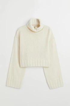 Жіноча водолазка H&M 202692-4 L(175/104) молочний (2026920005)