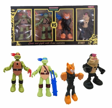 Набор фигурок Star Toys Factor Черепашки ниндзя 4шт 15 см Подвижные руки со светом (B8-4/2)