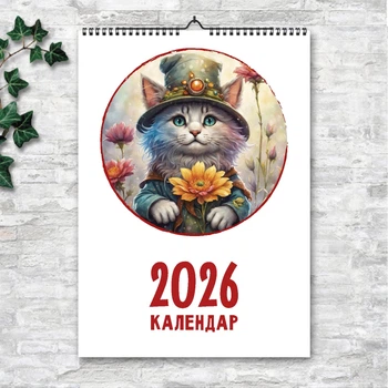 Календар настінний перекидний Коты 13 листов 42х29.7 см (ART 250153)