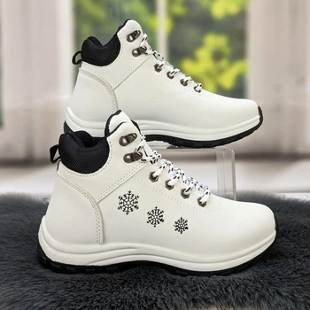 Жіночі зимові черевики Swin Shoes білі зі штучним хутром 36р (22,5 см) 4295