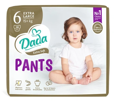 Трусики-підгузки Dada Extra Soft 6 XL 15+ кг 28 шт. (4820174980696)