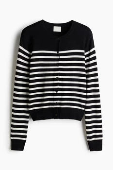 Кардиган Жіночий Чорний\Білий Смуга M H&M (0579541)