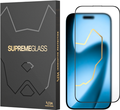 Захисне скло iLera FrostedGlass 2.0 для Apple iPhone 17 Pro Max Black (ILFRGL17PRMX)