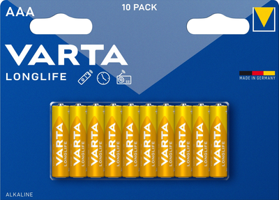 Bateria Varta Longlife AAA BLI 10 Alkaline (4008496609314)