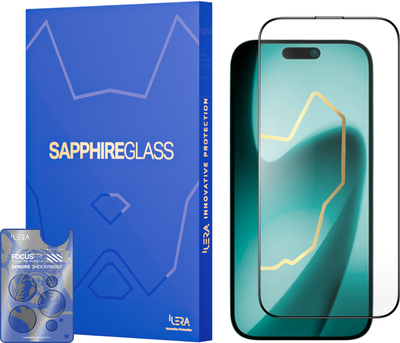 Захисне скло + скло на камеру iLera Sapphire Ultra Glass 2.0 для Apple iPhone 17 Pro Max Black (ILSPDLPL17PRMX)