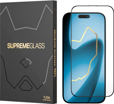 Захисне скло iLera DeLuxe Original Glass 2.0 для Apple iPhone 17 Pro Max Black (ILFCDL17PRMX)