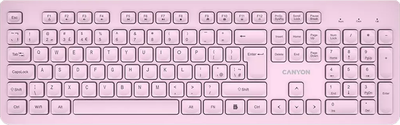 Klawiatura bezprzewodowa Canyon HKB-W01 Silent Wireless Pink (CNS-HKBW01P)