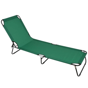 Раскладушка Folding Bed шезлонг для отдыха 185 х 56 х 26 см (MH-3300) Зелёный