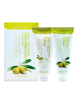Набор LEBELAGE кремов для рук и ног Daily Moisturizing Olive увлажняющих 100мл х 2 шт.