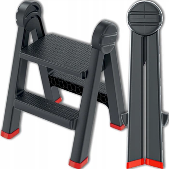 Лестница, раскладной стул, Kistenberg TITAN LADDER — двухступенчатая подставка для мастерской и дома, до 150кг