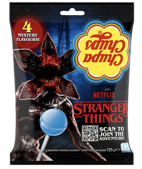 Леденцы Chupa Chups Stranger Things «Очень странные дела» 120 г (4 вкуса - 10 шт)