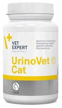 УріноВет Кет (UrinoVet Cat) VetExpert Харчова добавка для підтримання сечовидільної фунції у котів, 45 капс.