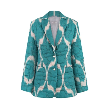 Жакет Victoria Gres IKAT One Size Бірюзовий (S-25-Jсt-11)