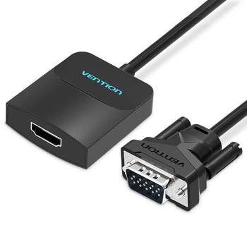 Переходник Vention VGA-HDMI, 0.2 m, со звуком и питанием (ACNBB)