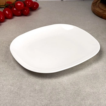 Тарелка десертная прямоугольная Luminarc Sweet Line White 190*210 мм (J0561)