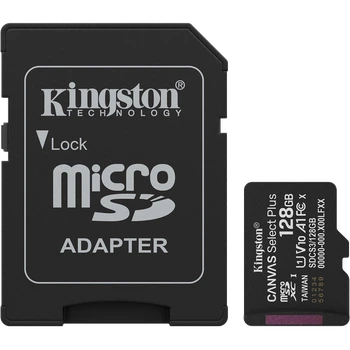 Картка пам'яті Kingston microSD 128 GB C10 UHS-I A1 V10 R150MB/s + SD