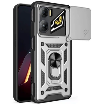 Чехол с защитой камеры Deexe Armor Shield для ZTE Nubia Neo 3 - Silver
