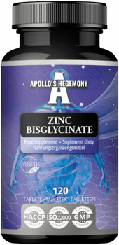 Suplement diety Apollo's Hegemony Zinc Bisglycinate 120 tabletek (8721077930602)