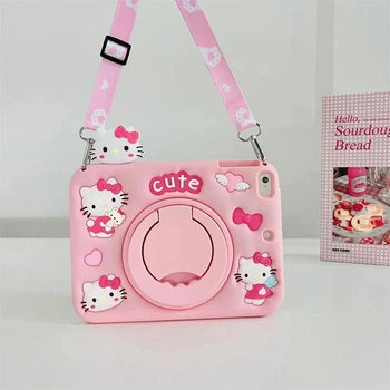 Чехол детский Silikon Power с подставкой и ремешком Apple iPad 11" 2025 (A16) Hello Kitty Pink