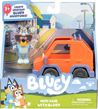 Ігровий набір Moose Bluey Автомобіль 4WD та Bluey (630996189269)