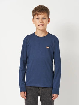 Подростковый лонгслив для мальчика Levi`s 9EC706-UF3 134-140 см Нави (3666643204211)