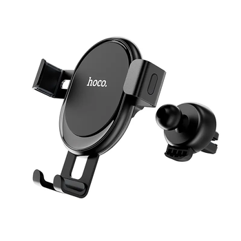 Автотримач для телефона HOCO CA56 Plus Armor metal gravity car holder Black Silver (6931474760296)