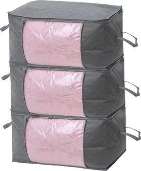 Комплект органайзерів Luminaria STORAGE BAG для зберігання речей та одягу 60 x 43 x 35 см 3 шт Сірі (6951712316030)