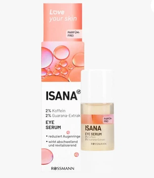 Сыворотка под глаза с кофеином и экстрактом гуараны Isana eye serum 15 мл