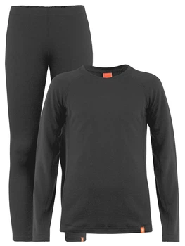 Детское термобелье Комплект ТМ Wooly 100% шерсть мериноса 270г., р.110-116 черный