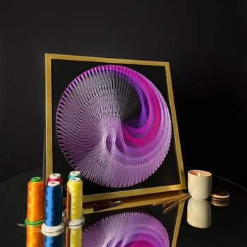 Набір для творчості та рукоділля String Art «Colored Spiral» EX-045 Art Millennium 50х50 см