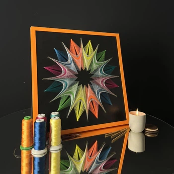 Набір для творчості та рукоділля String Art «Shining sun 50х50» EX-033 Art Millennium