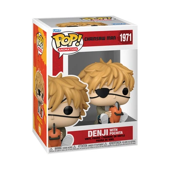 Игровая фигурка Коллекционная Funko POP - Денджи и Почита Chainsaw Man Разноцветный